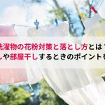 花粉でお困りのあなたに。花粉をしっかり落として洗濯物に付着させないコツ