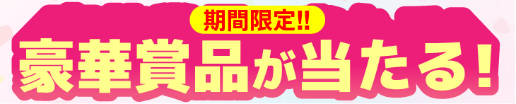 抽選で豪華賞品が当たる！