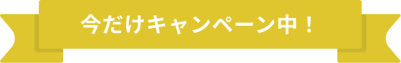 今だけキャンペーン中