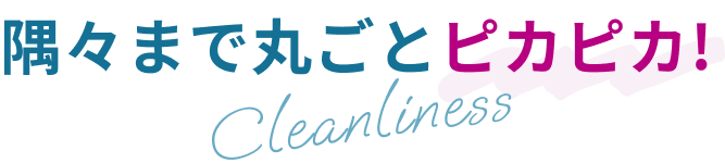 隅々まで丸ごとピカピカ!